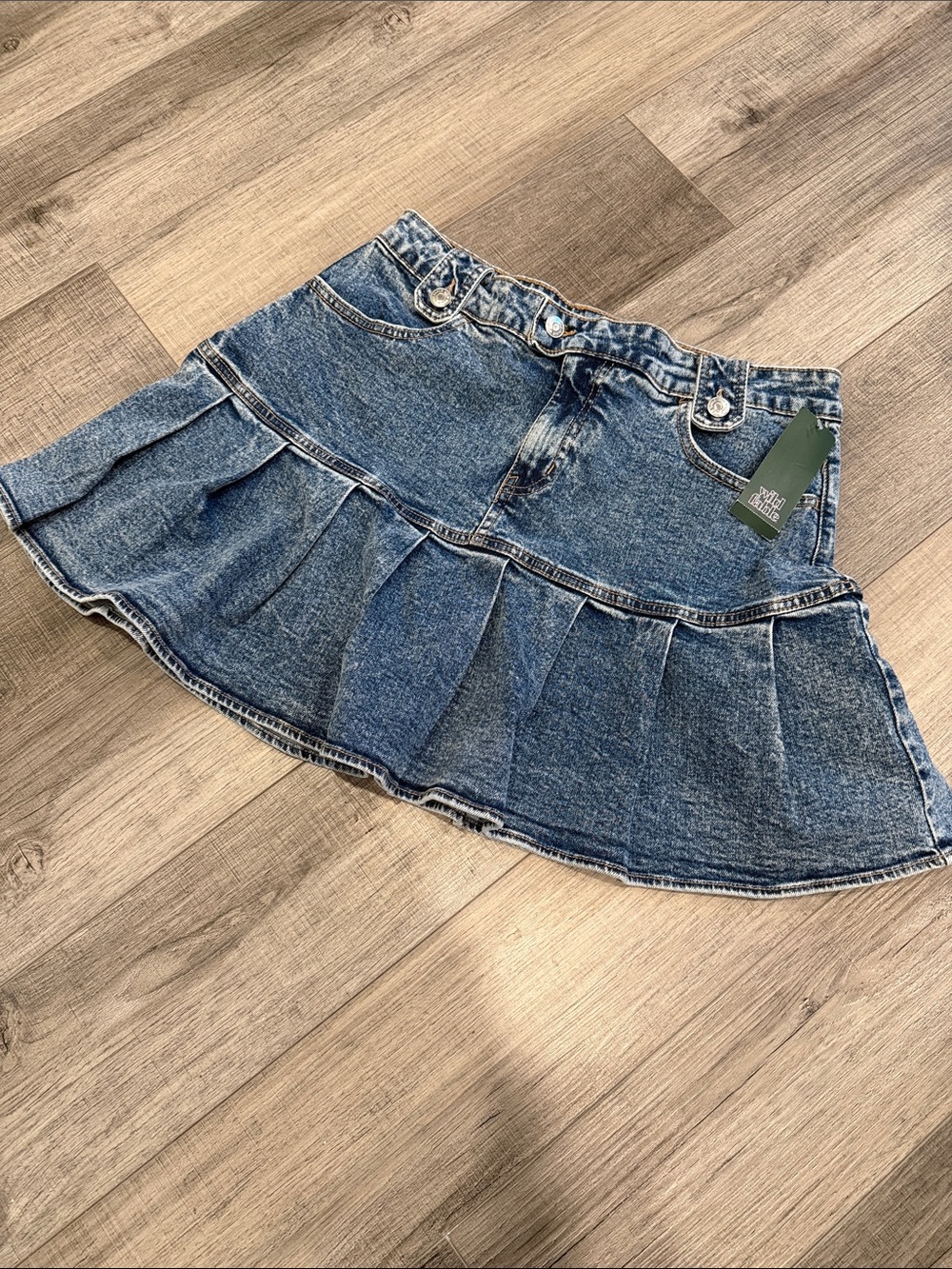 wild fable Denim Ruffle Mini Skirt - Blue Wash